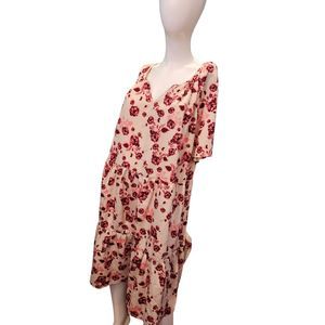 MPH Collection Plus Size Floral Boho Dress 1X Womens